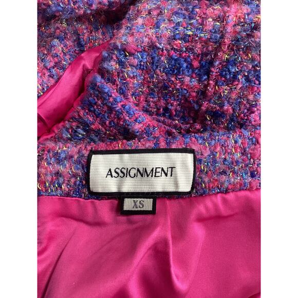 Assignment 'Marseille' Purple Tweed Embellished Mini Skirt Size XS - Picture 4 of 4